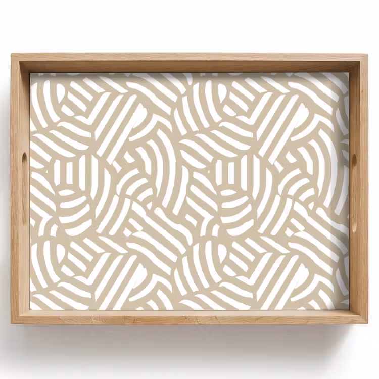 Vassoio - Astratto - Moderno - Beige — 1