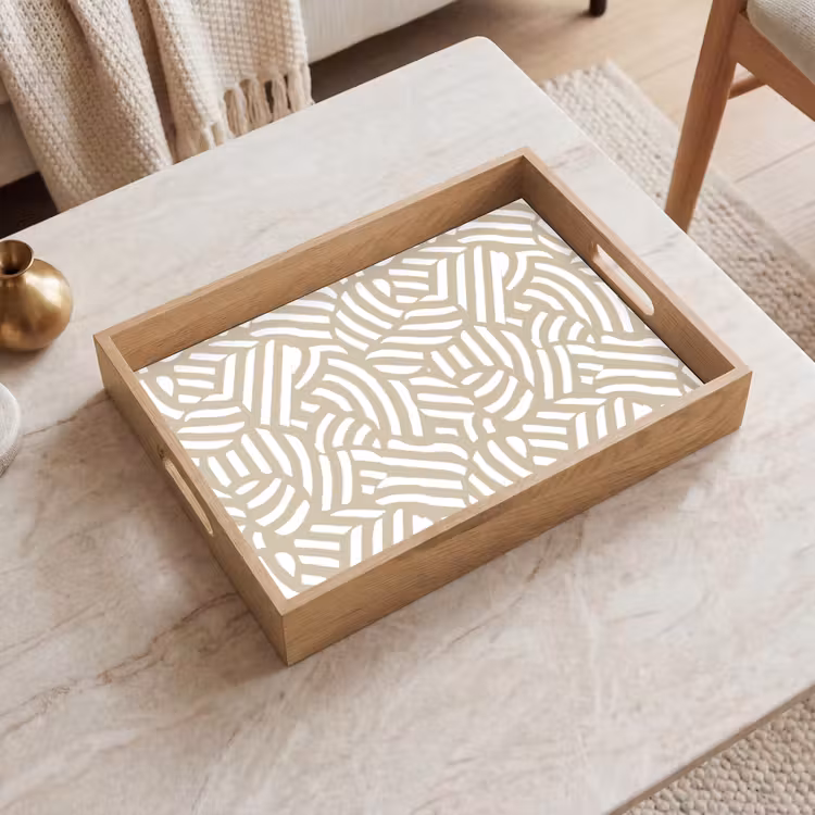 Vassoio - Astratto - Moderno - Beige — 2