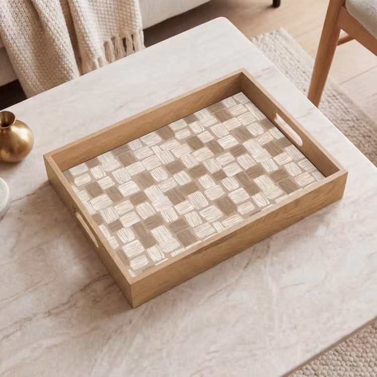 Vassoio - Blocco - Modello - Marrone — 2