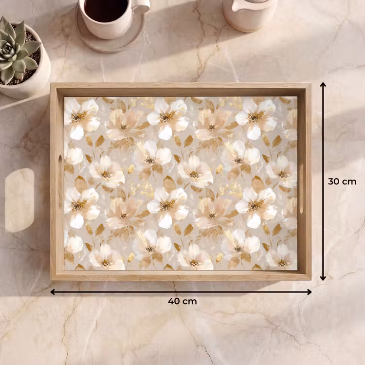 Vassoio - Fiori - artistici - Oro — 7