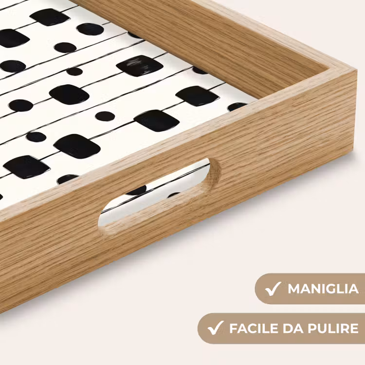 Vassoio - Grafico - Moderno - Nero — 8