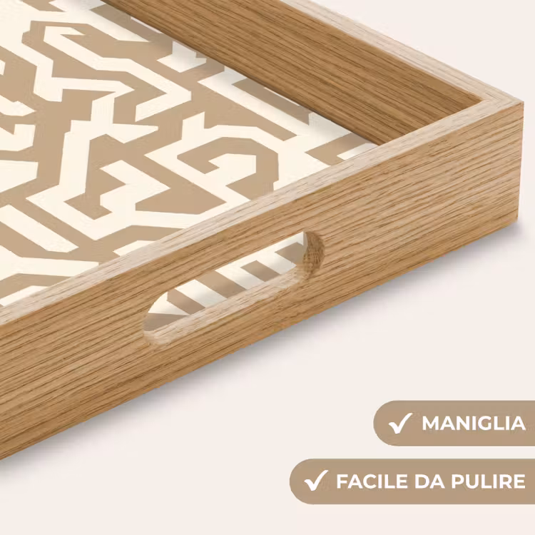 Vassoio - Moderno - Astratto - Beige — 8