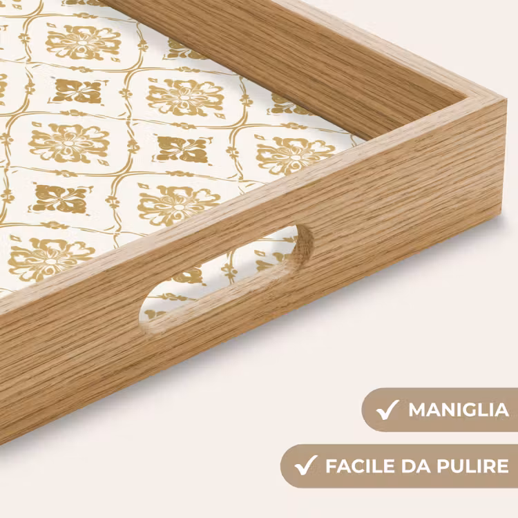 Vassoio - Ornamento - Classico - Oro — 8