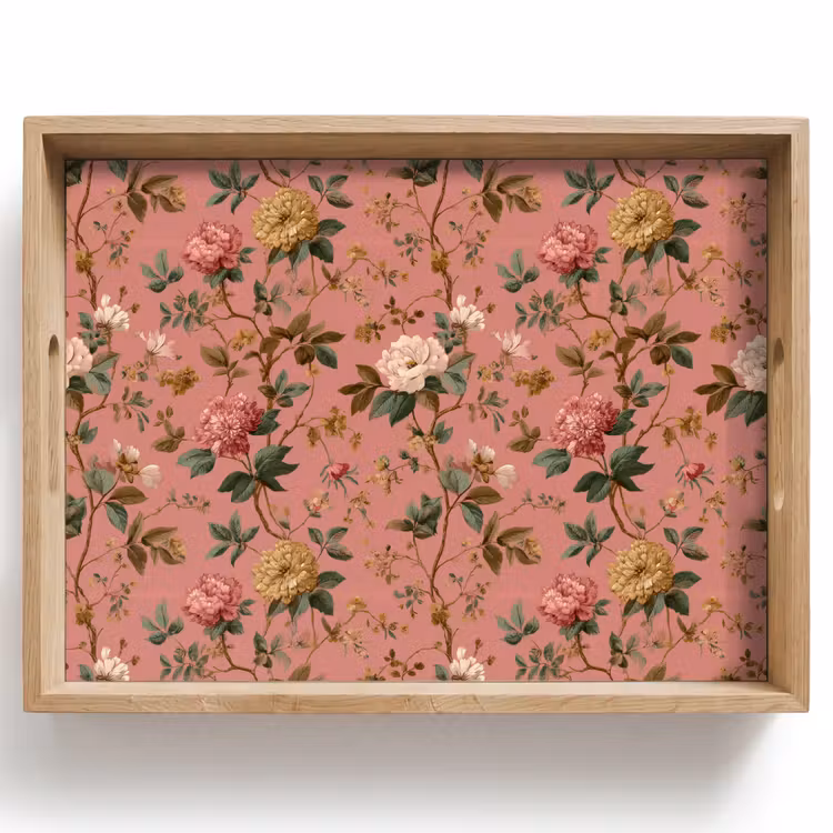 Vassoio - Classico - Botanico - Rosa — 1