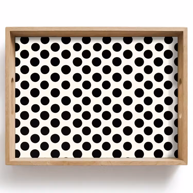 Vassoio - Classico - Pois - Nero — 1