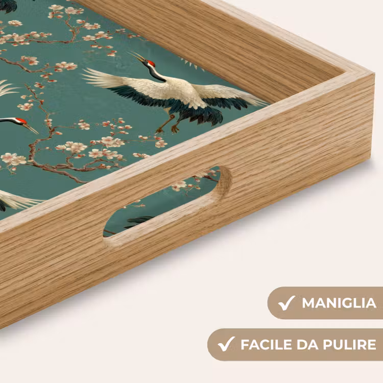 Vassoio - Fiori di ciliegio - Fiori di maternità - Verde — 8