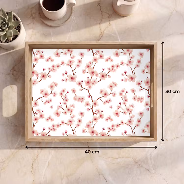 Vassoio - Fiori di ciliegio - Rami - Rosa — 7