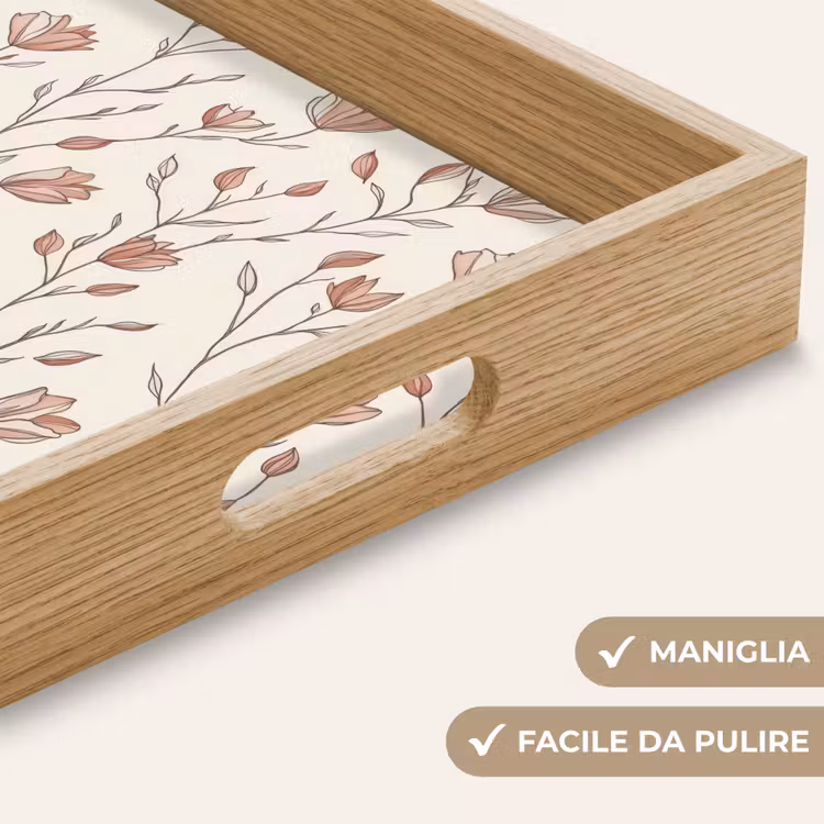 Vassoio - Modello - Classico - Rosa — 8
