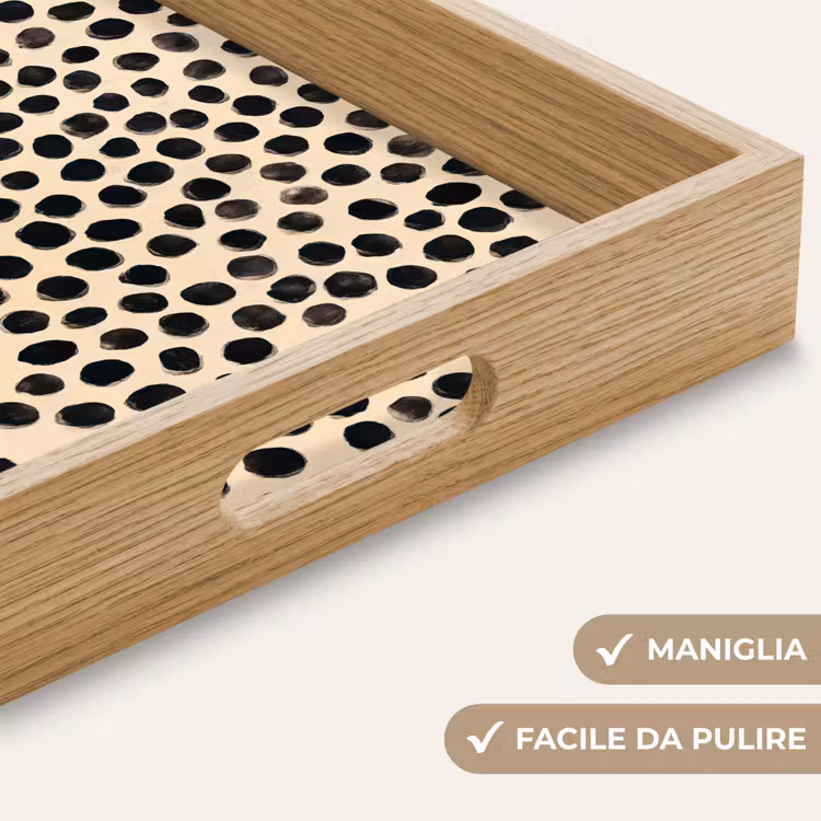 Vassoio - Pois - Motivo - Nero — 8