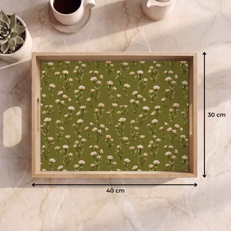 Vassoio - Rustico - Fiori - Verde — 7