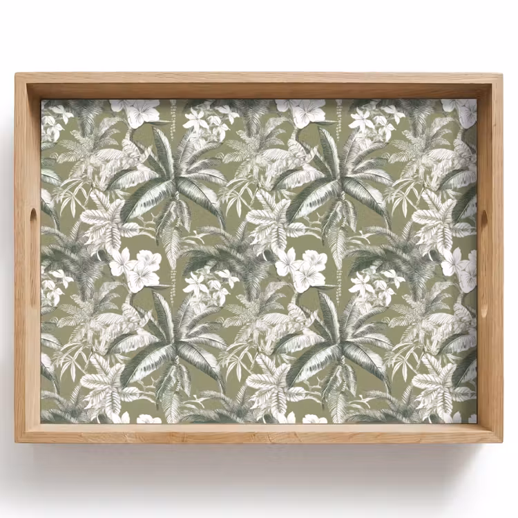 Vassoio - Botanico - Fiori - Verde — 1