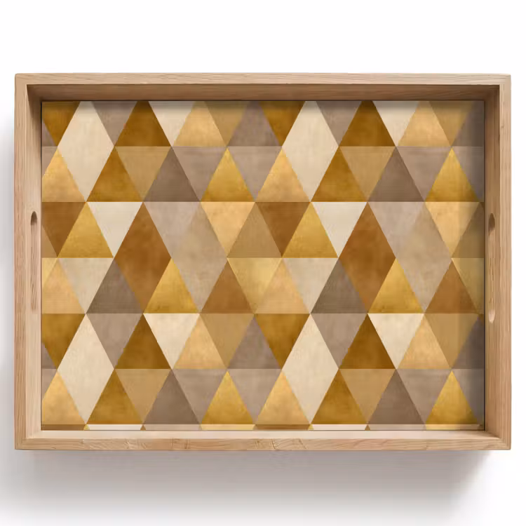 Vassoio - Geometrico - Triangolo - Oro — 1
