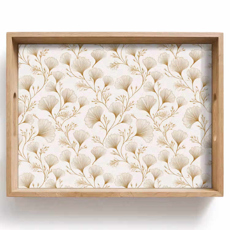 Vassoio - Ginkgo - Rami - Oro — 1