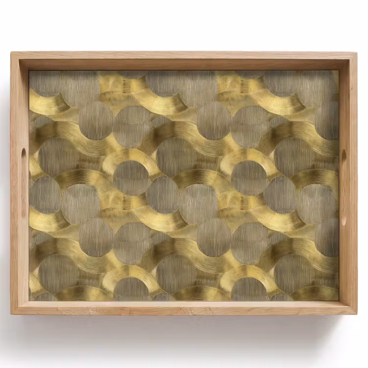 Vassoio - Moderno - Geometrico - Oro — 1