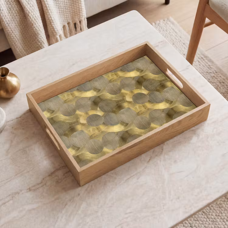Vassoio - Moderno - Geometrico - Oro — 2