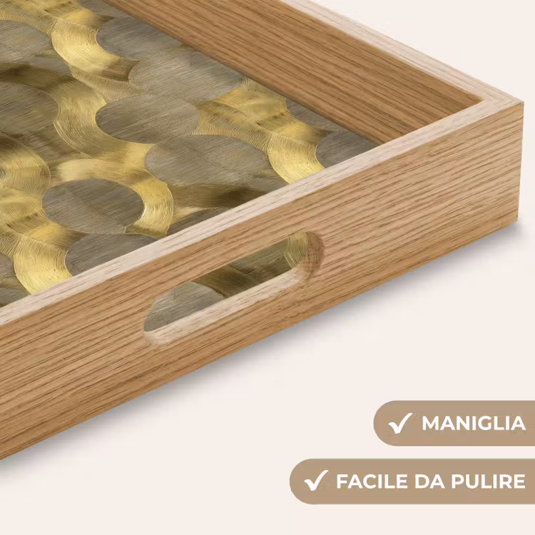 Vassoio - Moderno - Geometrico - Oro — 8