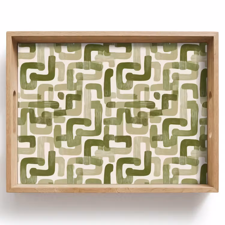 Vassoio - Moderno - Grafico - Verde — 1