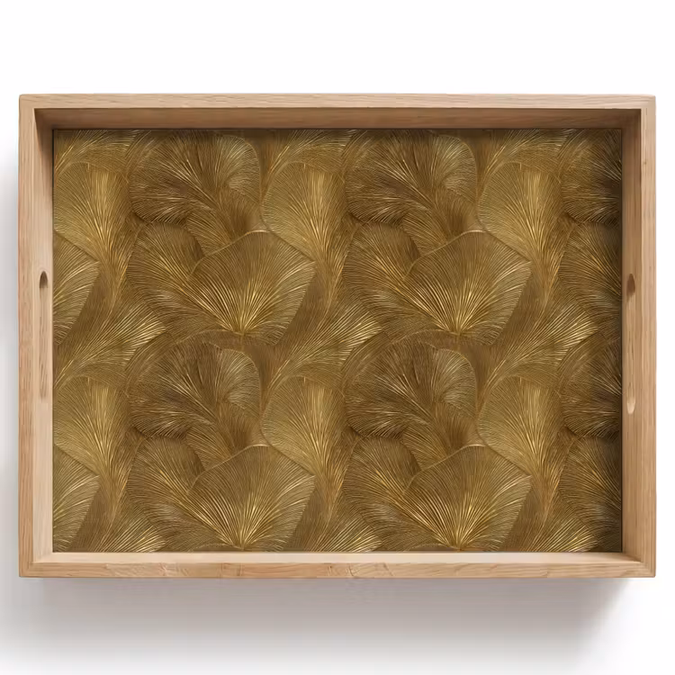 Vassoio - Organico - Linee - Oro — 1