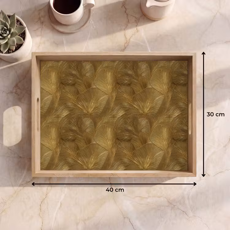 Vassoio - Organico - Linee - Oro — 7