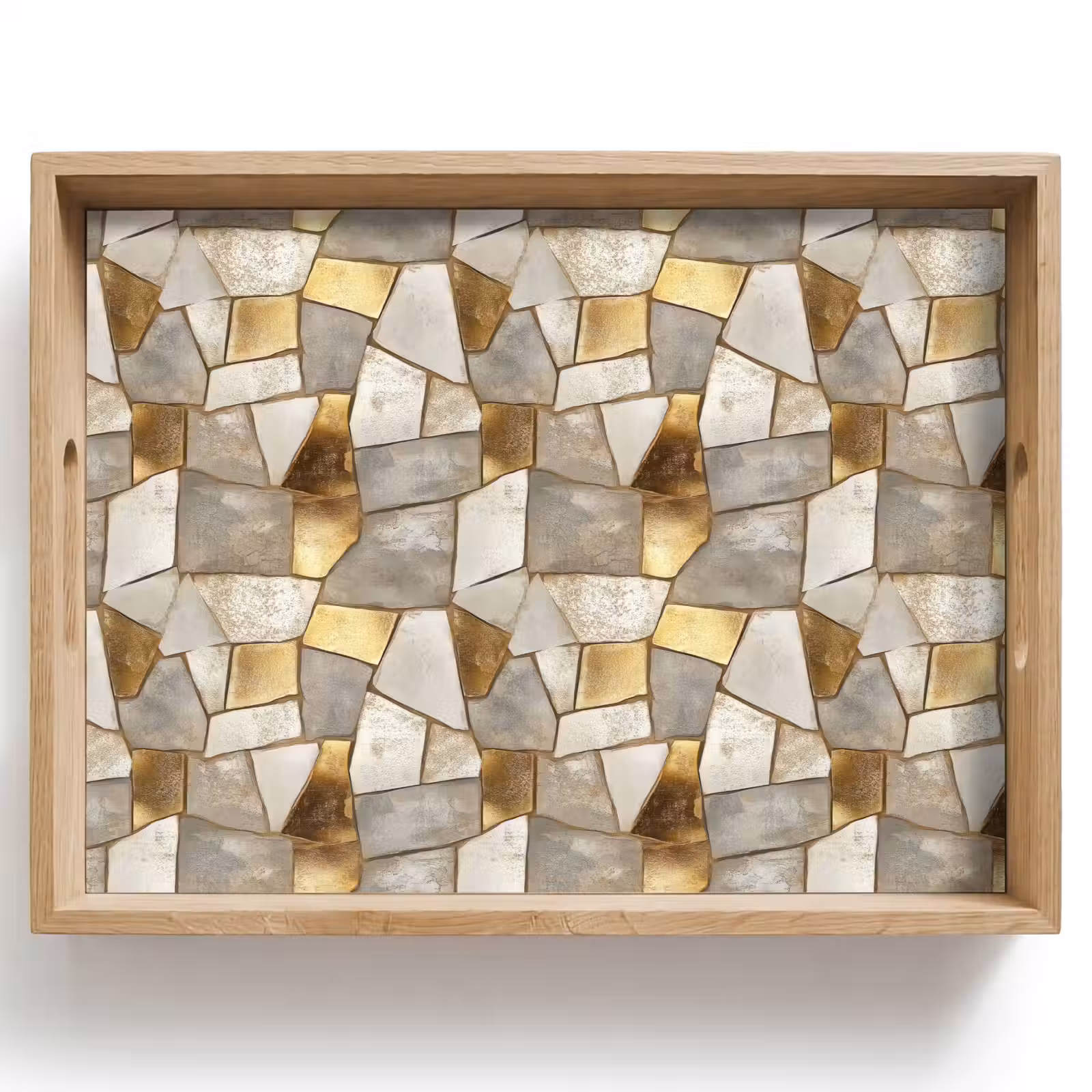 Vassoio - Mosaico - Marmo - Oro — 1