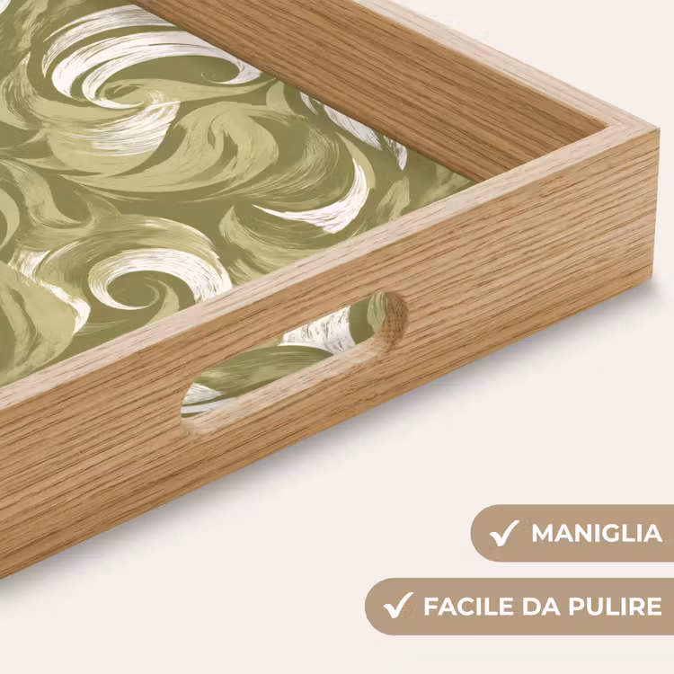 Vassoio - Astratto - Texture - Verde — 8