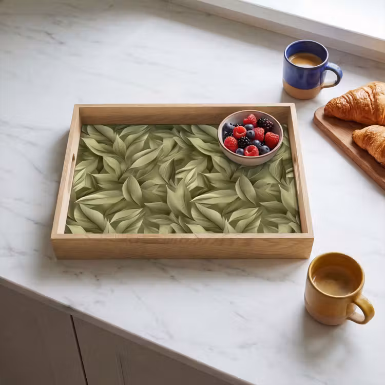 Vassoio - Foglie - Moderno - Verde — 3