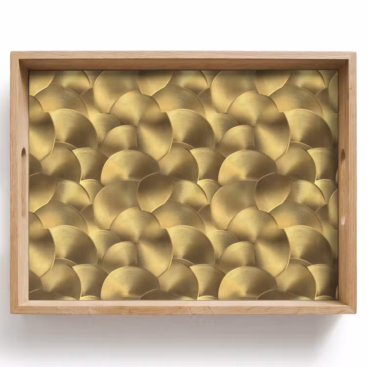 Vassoio - Moderno - Cerchio - Oro — 1