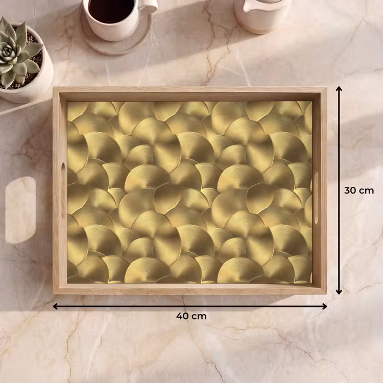 Vassoio - Moderno - Cerchio - Oro — 7