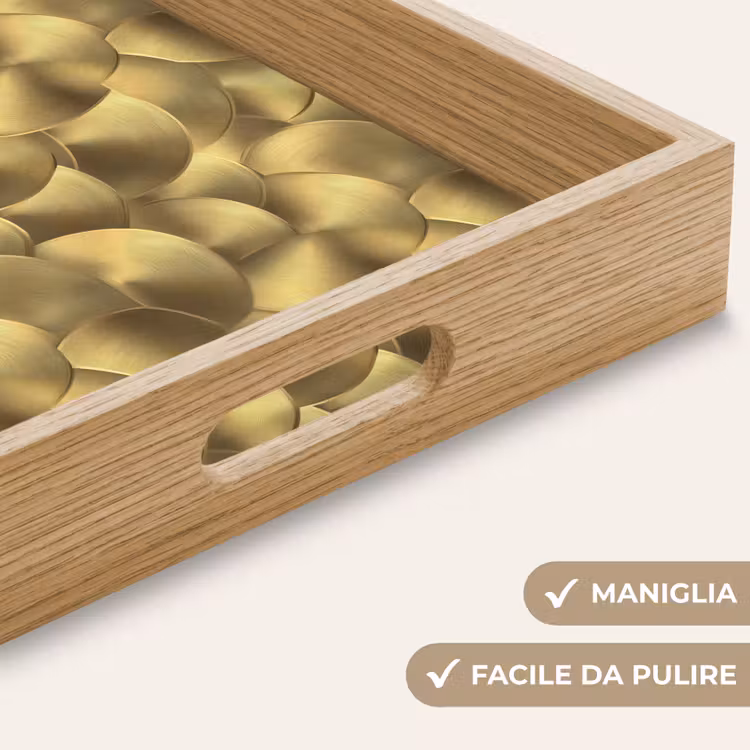 Vassoio - Moderno - Cerchio - Oro — 8