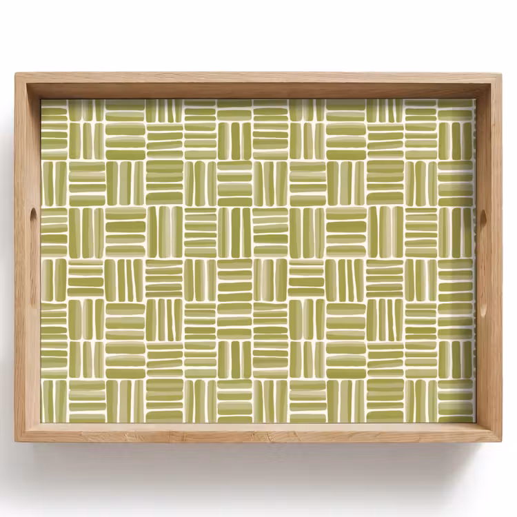 Vassoio - Treccia - Motivo - Verde — 1