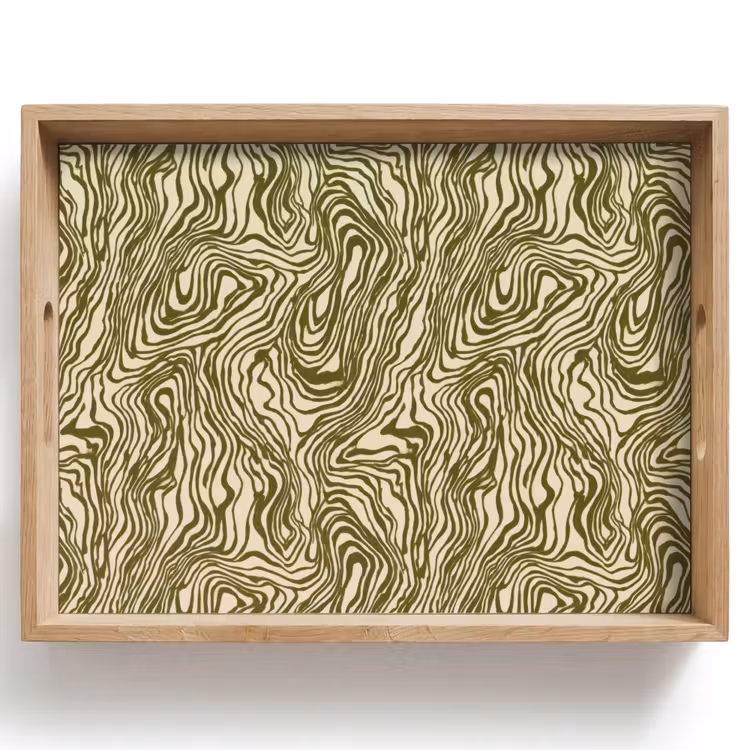 Vassoio - Astratto - Marmo - Verde — 1