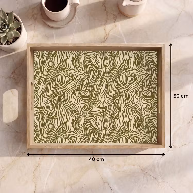Vassoio - Astratto - Marmo - Verde — 7