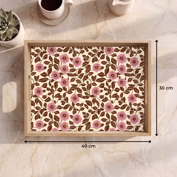 Vassoio - Fiori - Foglie - Colorati — 7