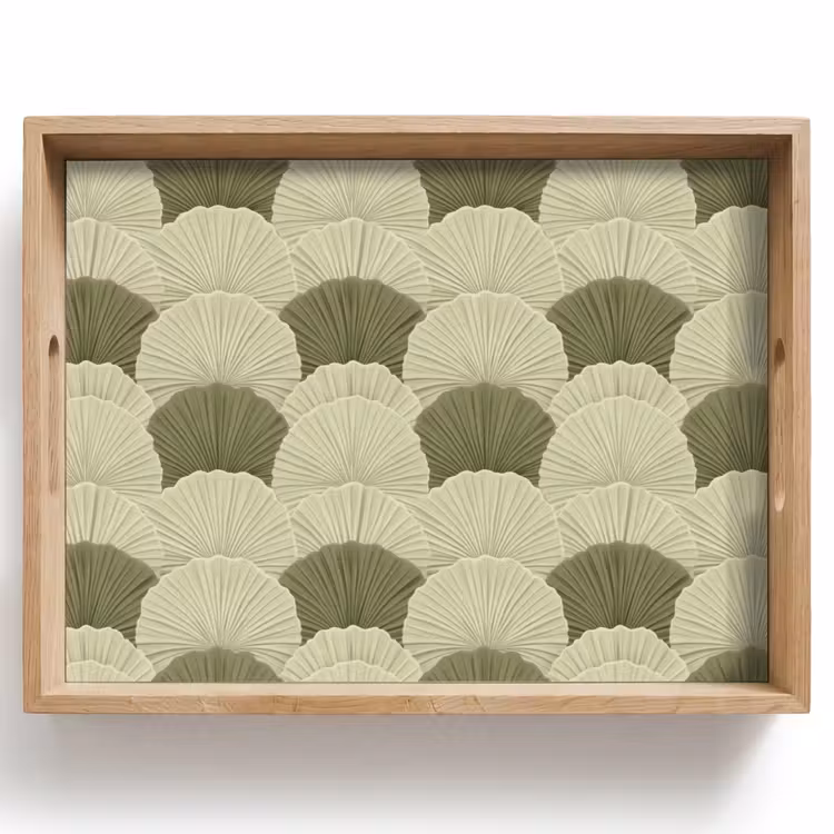 Vassoio - Foglie - Texture - Verde — 1