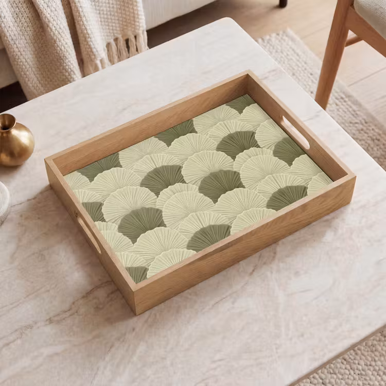 Vassoio - Foglie - Texture - Verde — 2