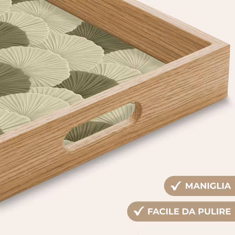 Vassoio - Foglie - Texture - Verde — 8