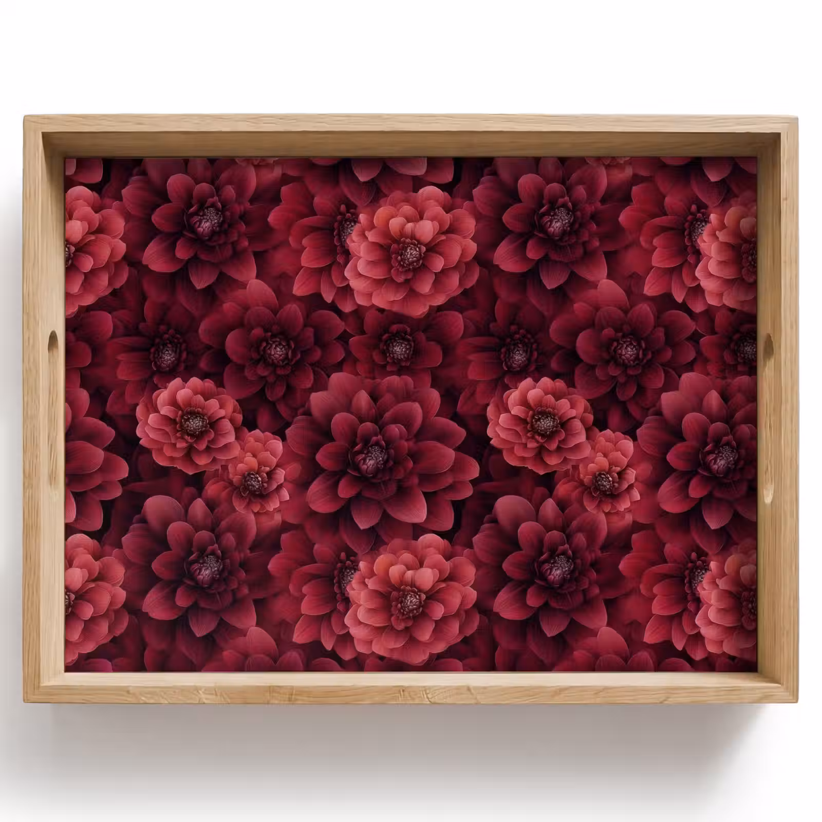 Vassoio - Dalie - Fiori - Rosso — 1