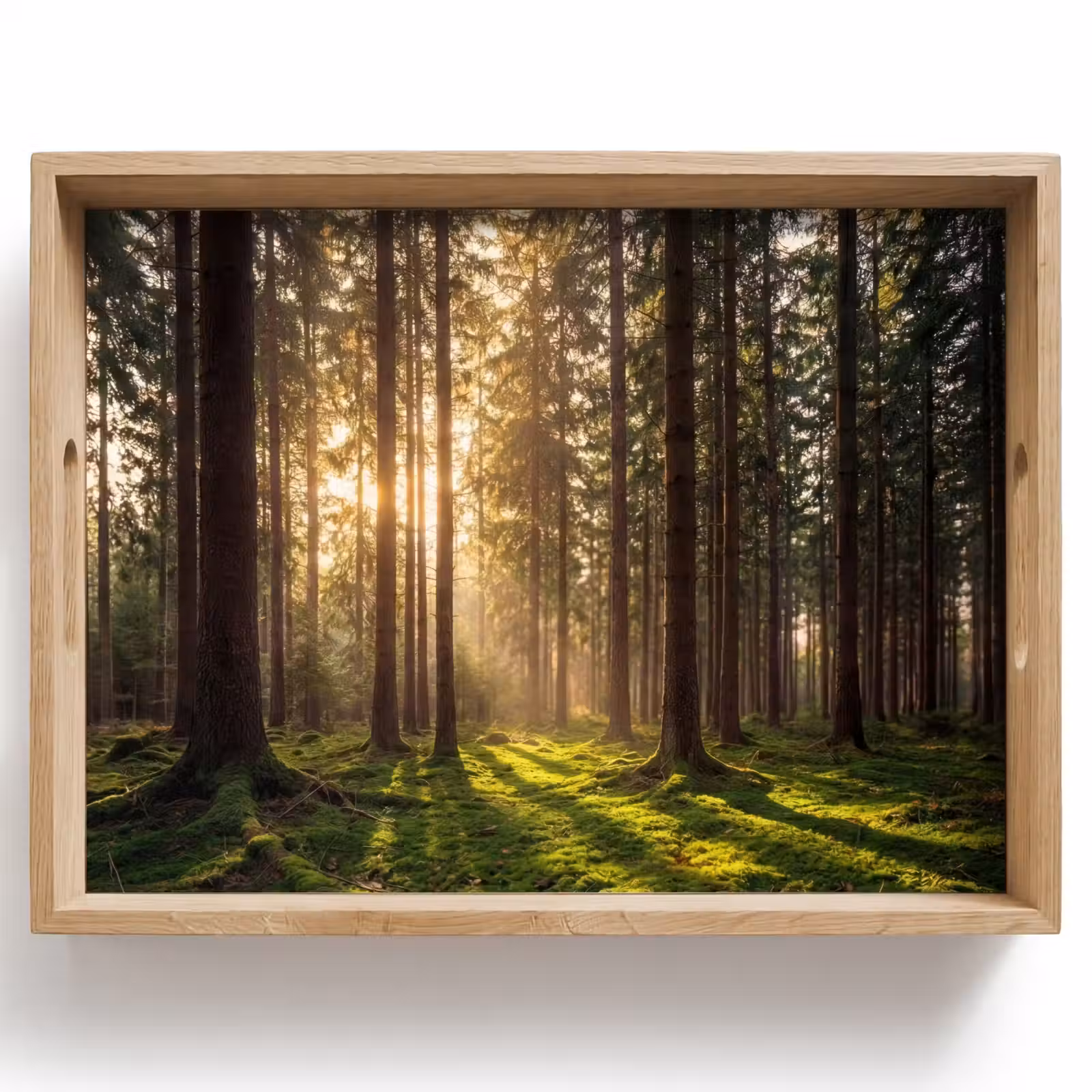 Vassoio - Foresta - Erba - Luce del sole — 1