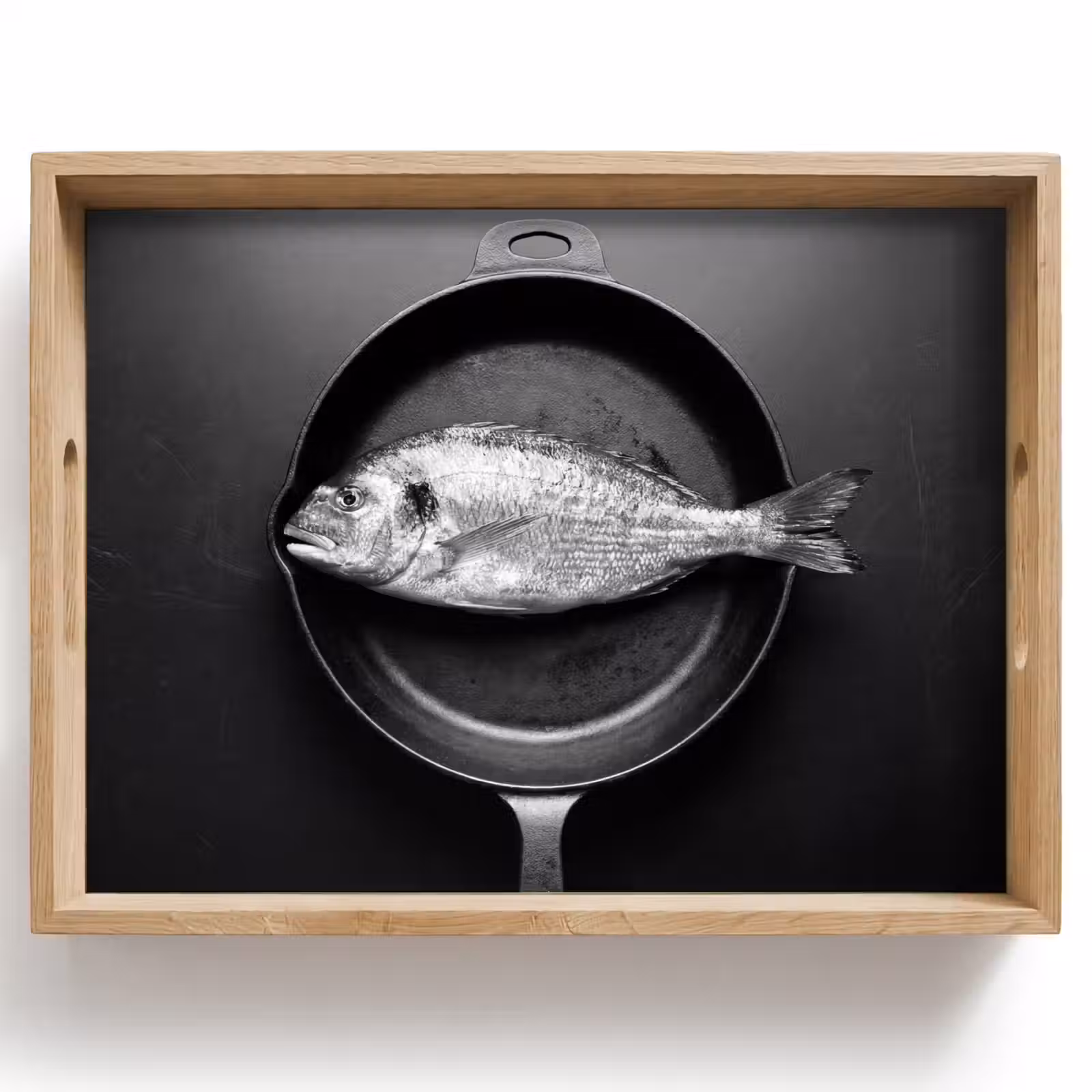 Vassoio - Pan - Pesce - Nero - Bianco — 1