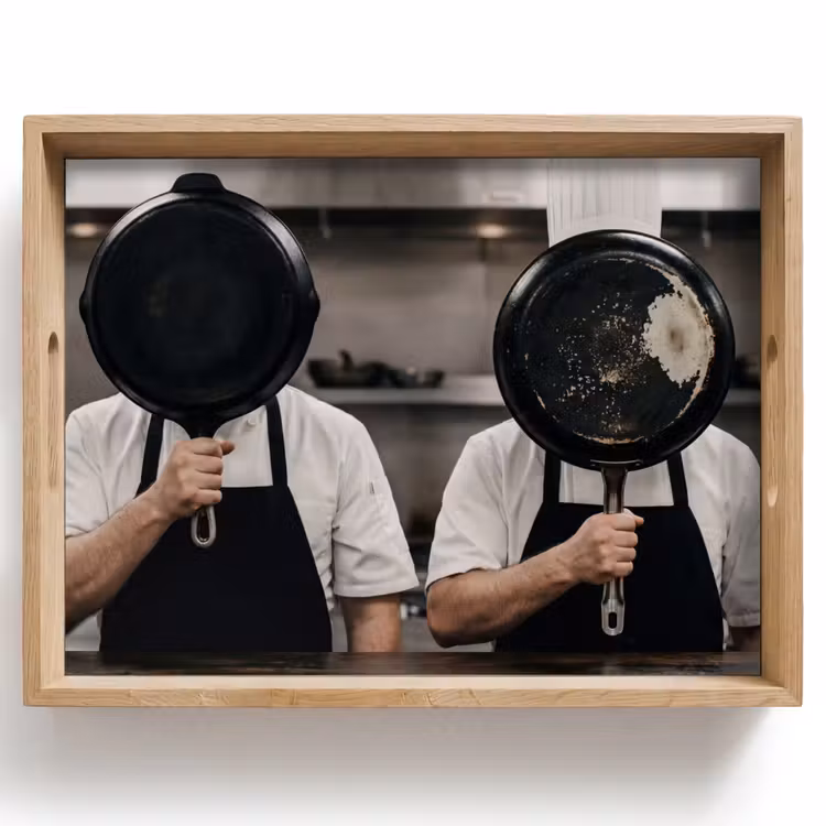 Vassoio - Cuochi - Padelle - Cucina — 1
