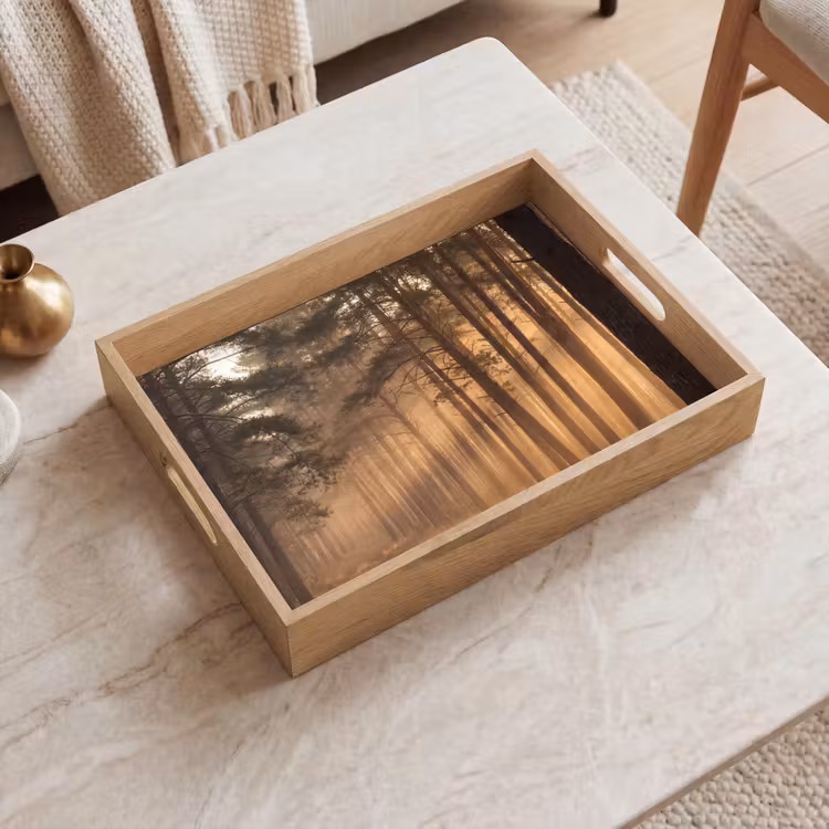 Vassoio - Foresta - Nebbia - Luce del sole — 2