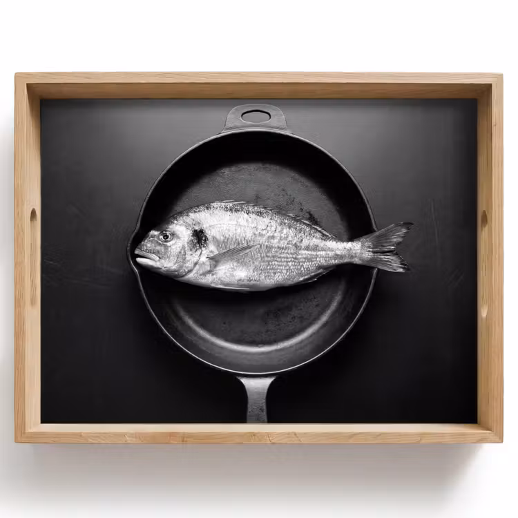 Vassoio - Pan - Pesce - Nero - Bianco — 1