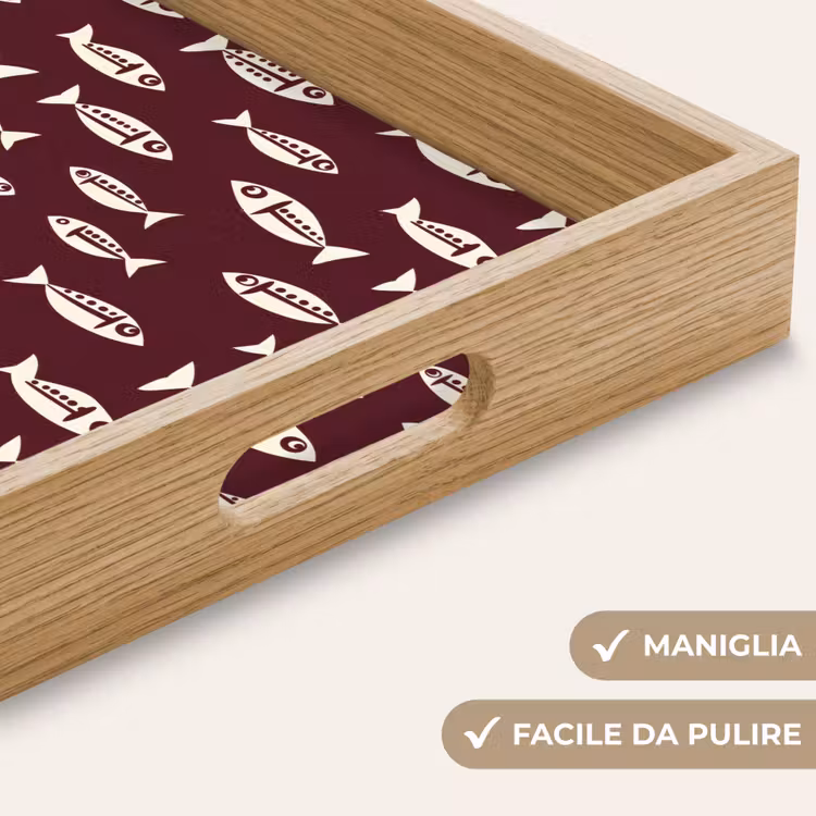 Vassoio - Pesce - Grafica - Motivo - Scuro — 8