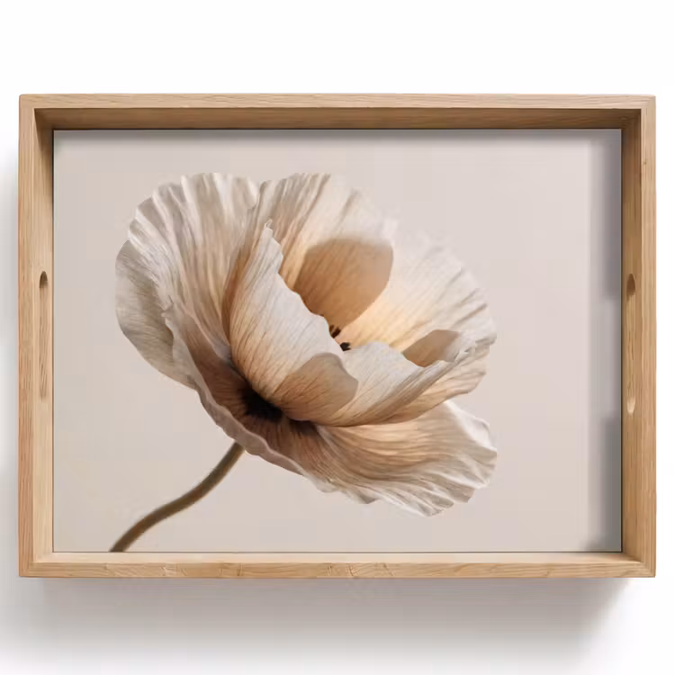 Vassoio - Fiore - Beige - Crema — 1