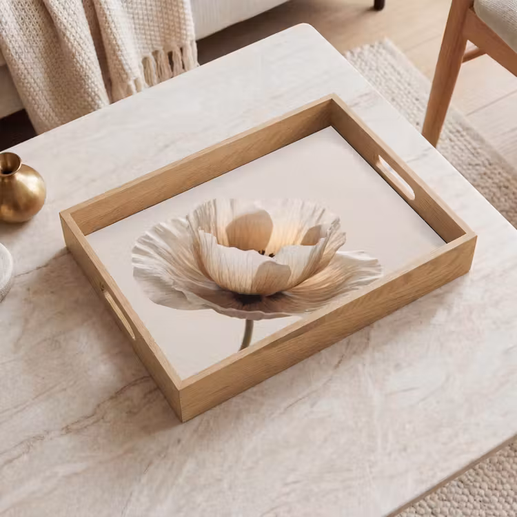 Vassoio - Fiore - Beige - Crema — 2