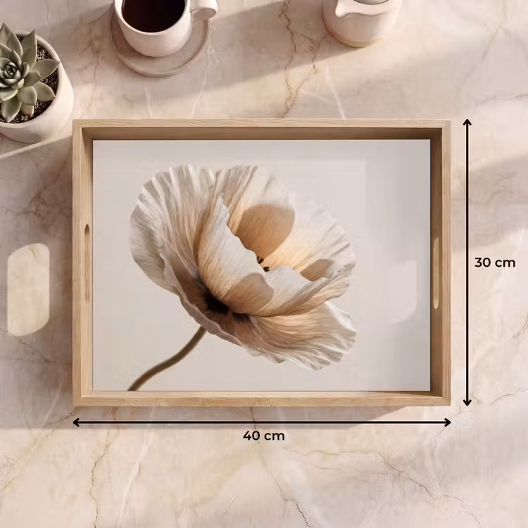 Vassoio - Fiore - Beige - Crema — 7
