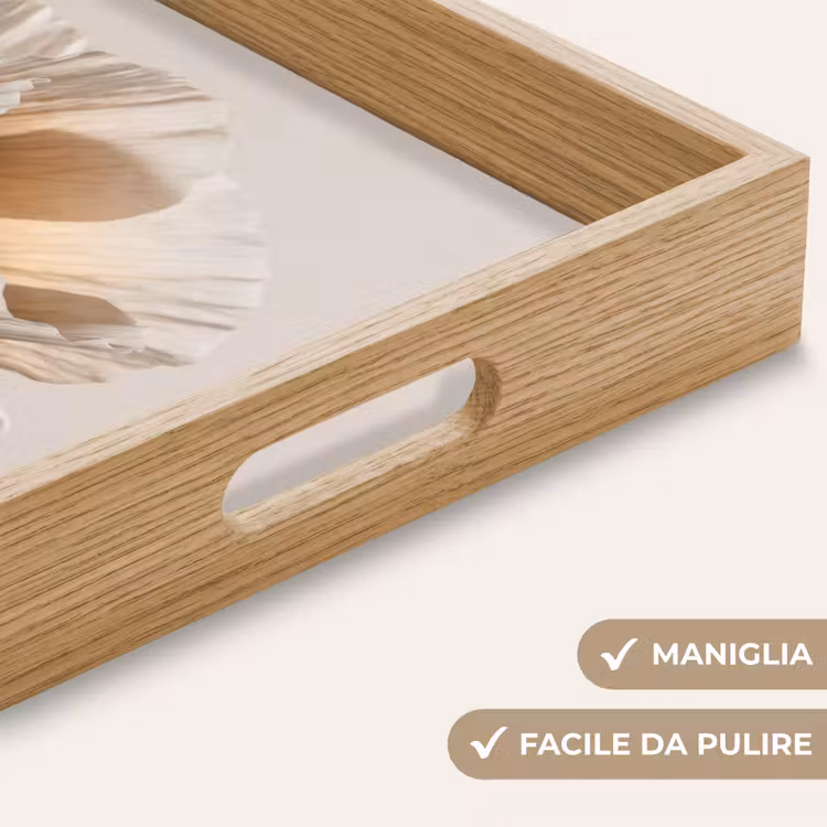 Vassoio - Fiore - Beige - Crema — 8