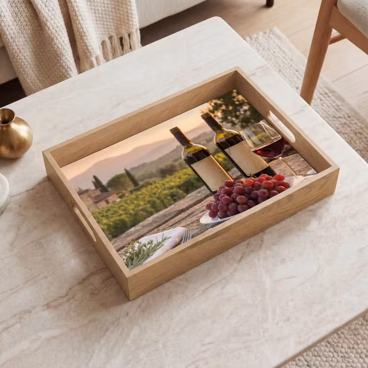 Vassoio - Vino - Bicchieri - Uva - Vigneto — 2