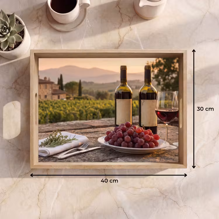 Vassoio - Vino - Bicchieri - Uva - Vigneto — 7