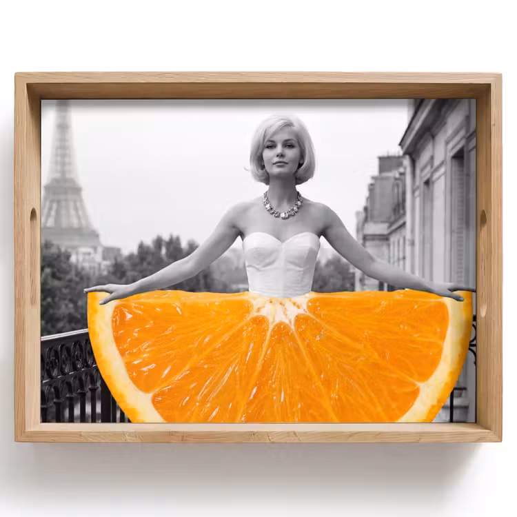 Vassoio - Arancione - Torre Eiffel - Donna — 1